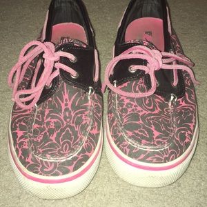 Pink and Black Sperry’s